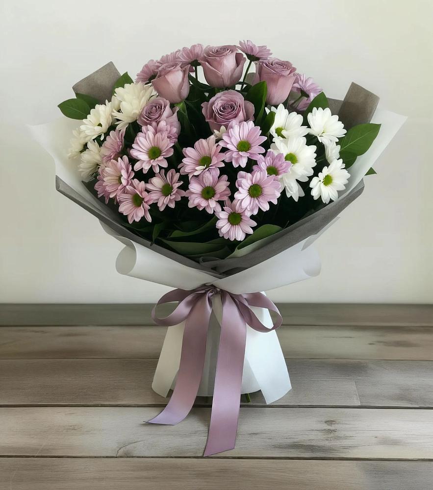 Букет цветов из: Хризантемы и Розы в Кильмези