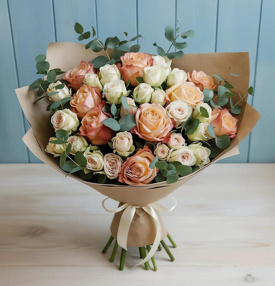 Букет цветов из: Альстромерии и Розы в Кильмези