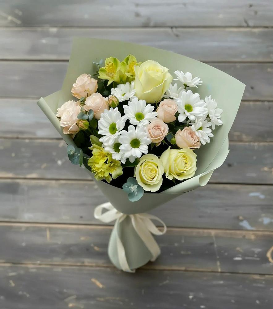 Букет цветов из: Альстромерии, Розы и Хризантемы в Кильмези