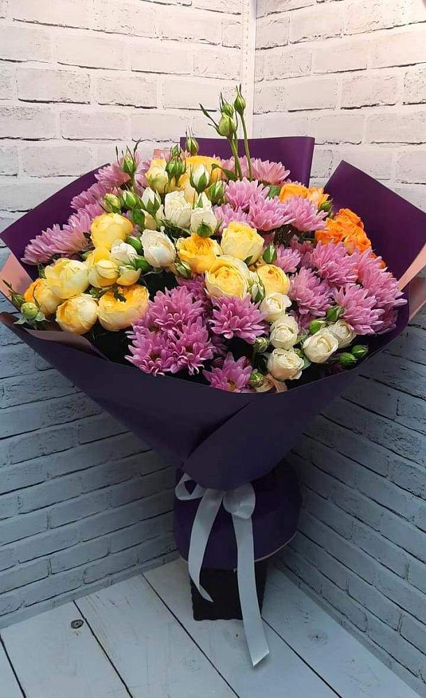 Букет цветов из: Хризантемы и Розы в Кильмези