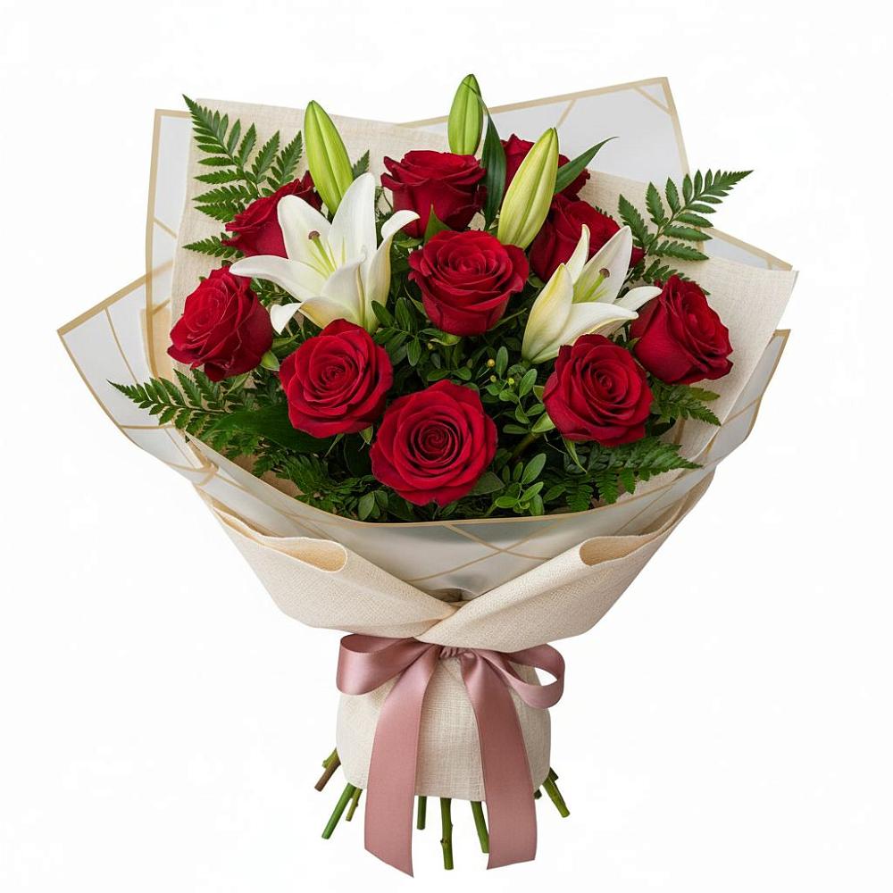 Букет цветов из: Лилии и Розы в Кильмези