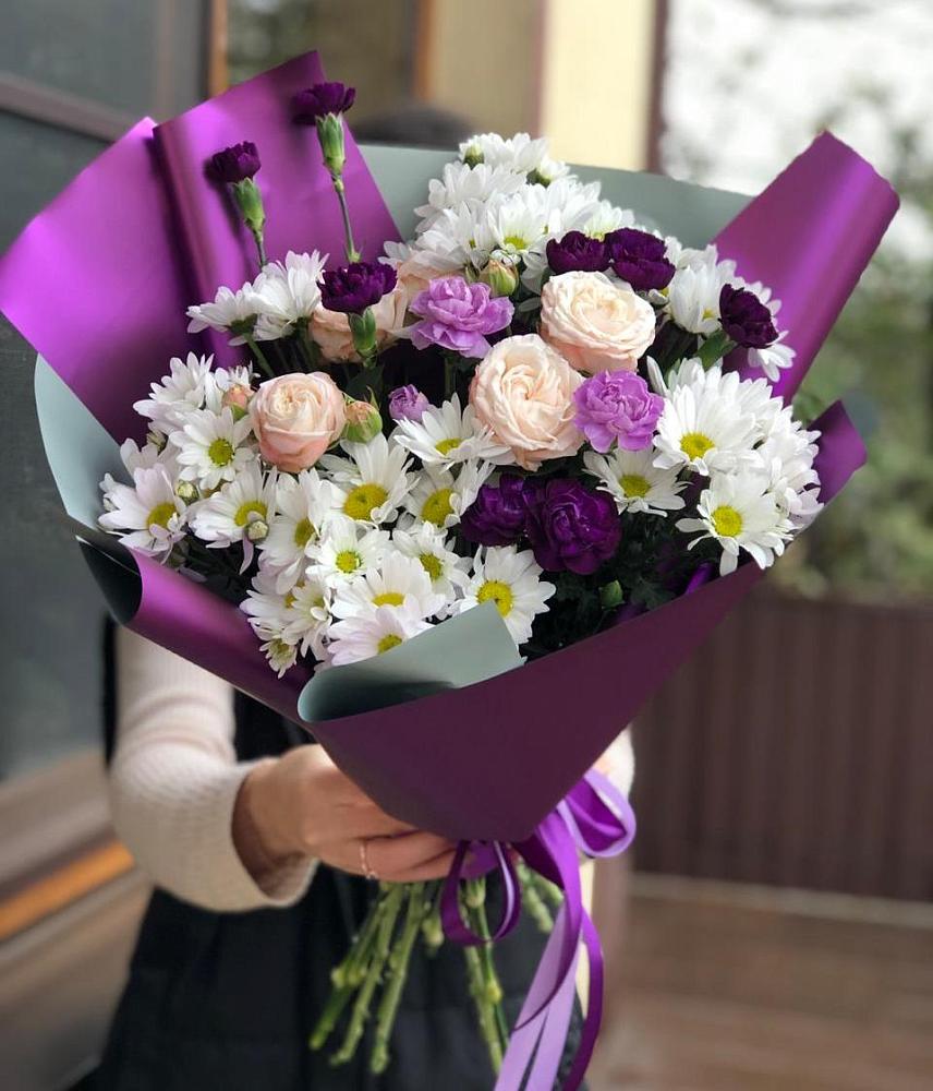 Букет цветов из: Хризантемы, Гвоздики и Розы в Кильмези