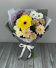 Букет цветов из:  Розы, Герберы и Хризантемы в Кильмези