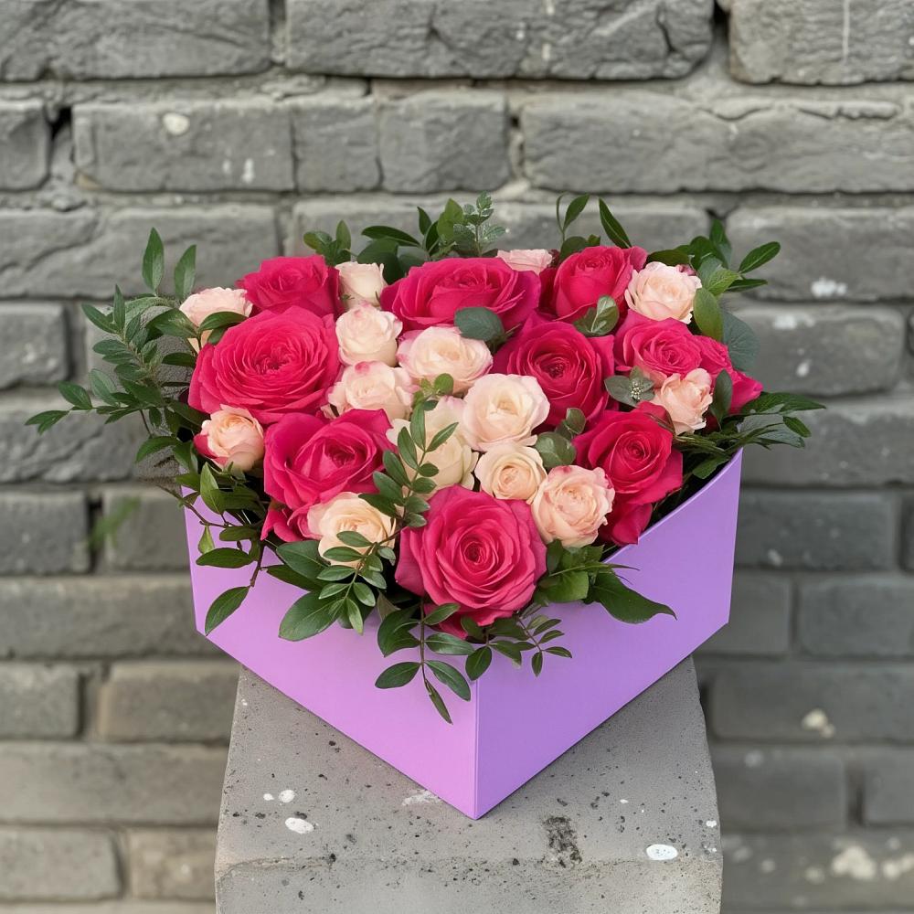 Цветочная композиция из Розы в коробке в Кильмези
