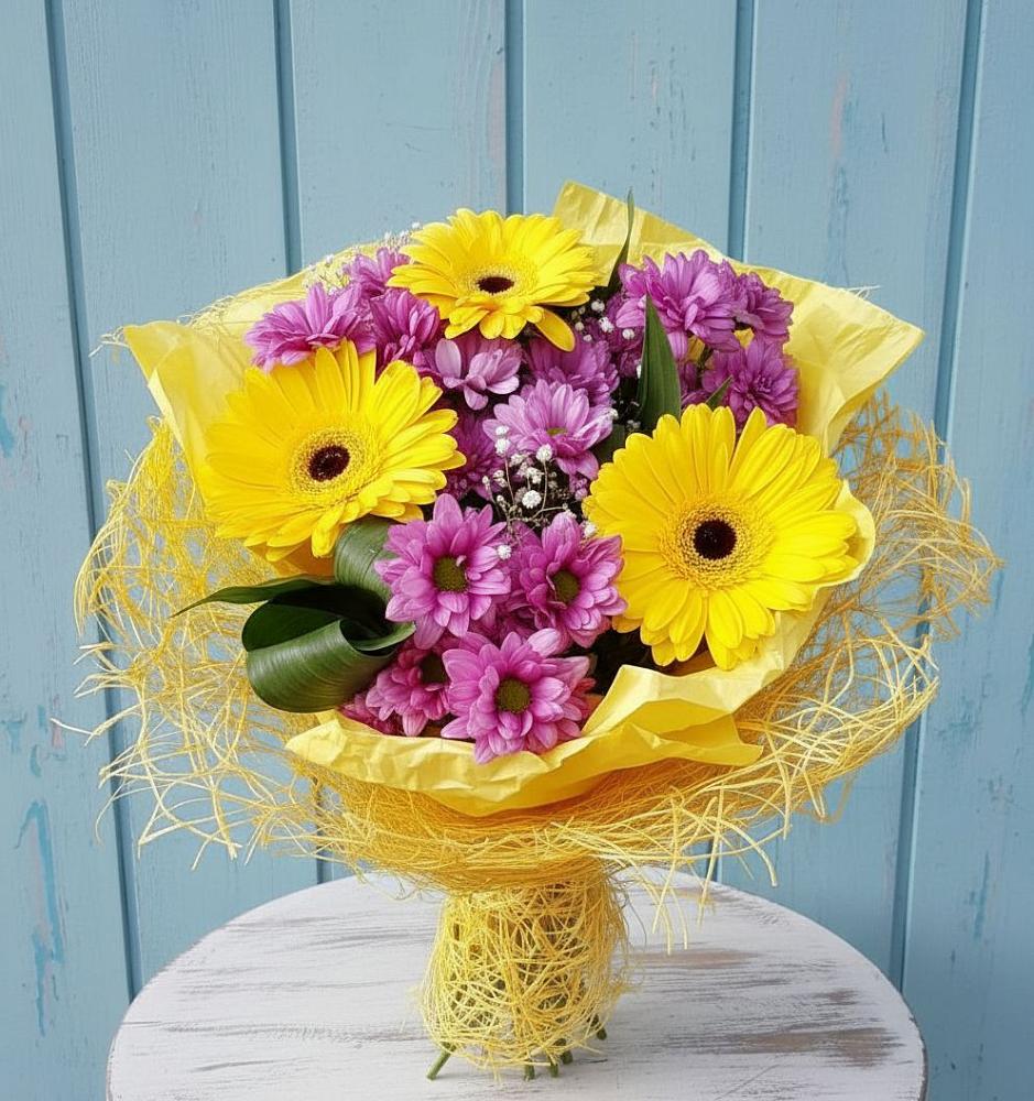 Букет цветов из: Хризантемы и Герберы в Кильмези