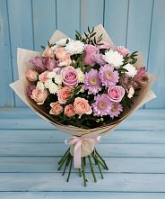 Букет цветов из:  Хризантемы, Розы и Альстромерии в Кильмези