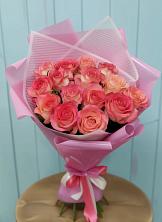 Букет 15 Розовых роз Равель в Кильмези